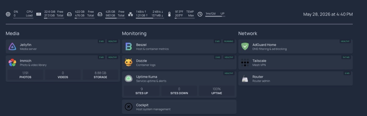 Arda — A self-hosted homelab on a mini PC