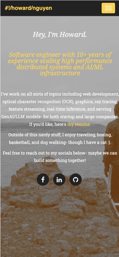 Old site mobile view