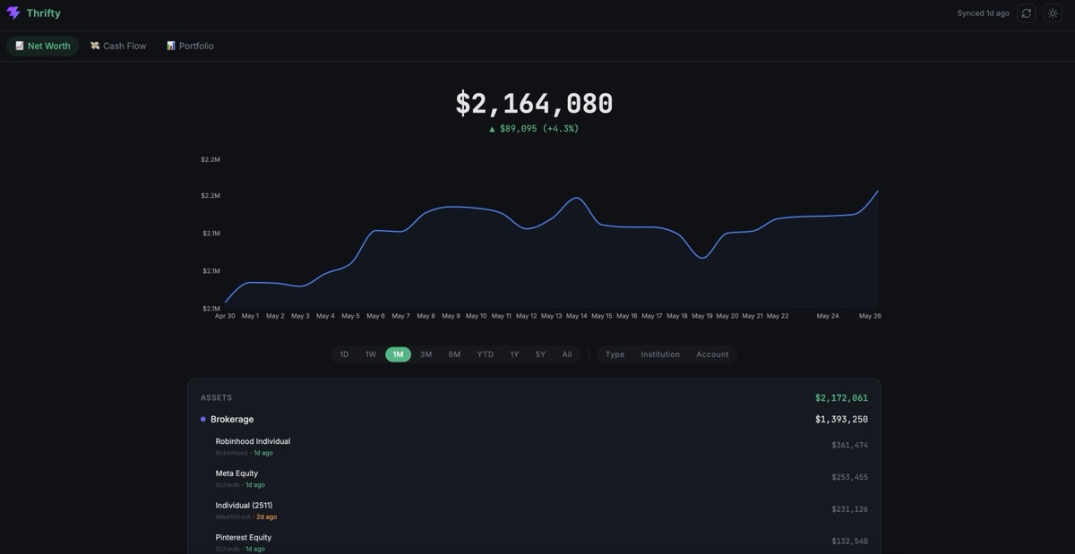 Thrifty — A local-only personal finance tracker